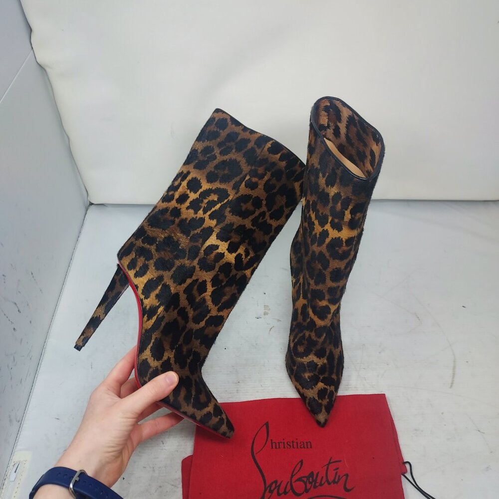 Christian Louboutin Animal Print Ankle Boots